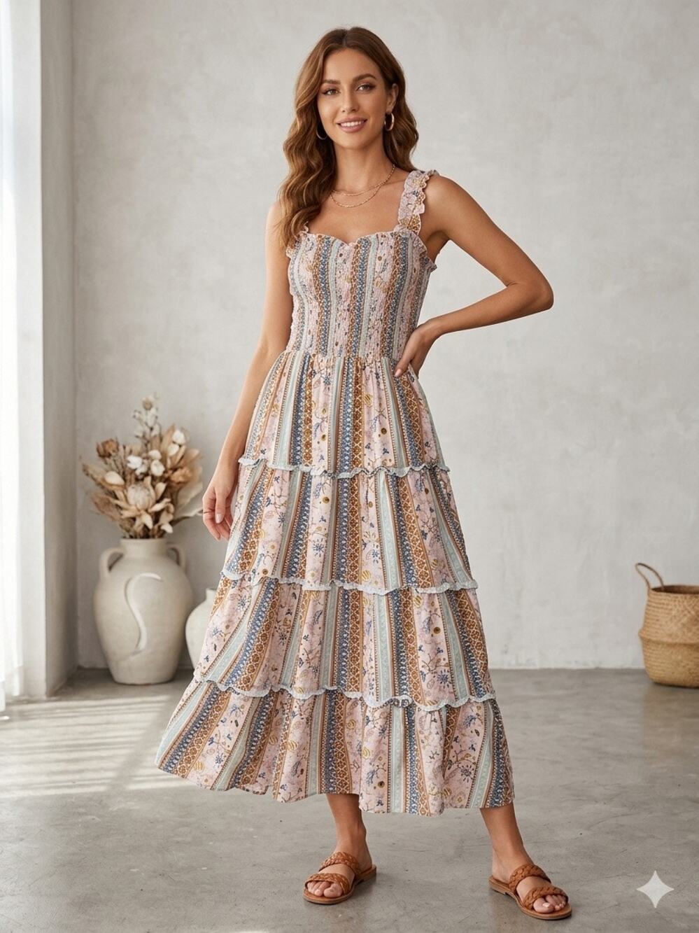 For Justify Woman's plus size Maxi patchwork, cottage core, feminine, Size 3X